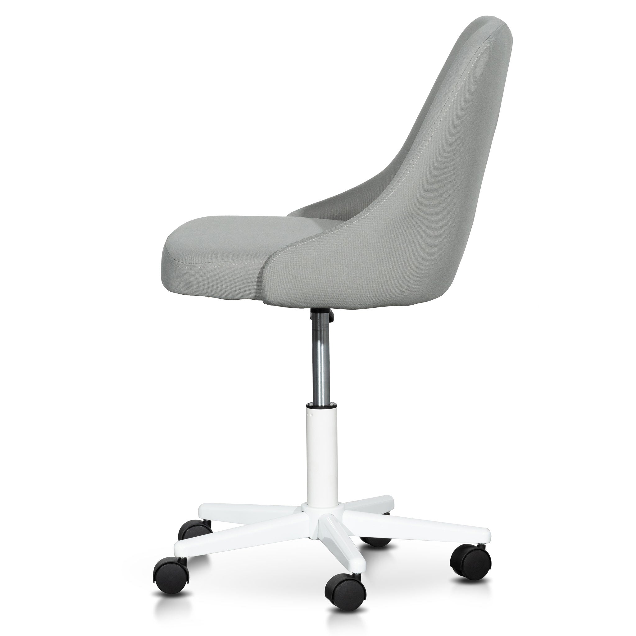 Ernesto Grey Fabric Office Chair - White Base