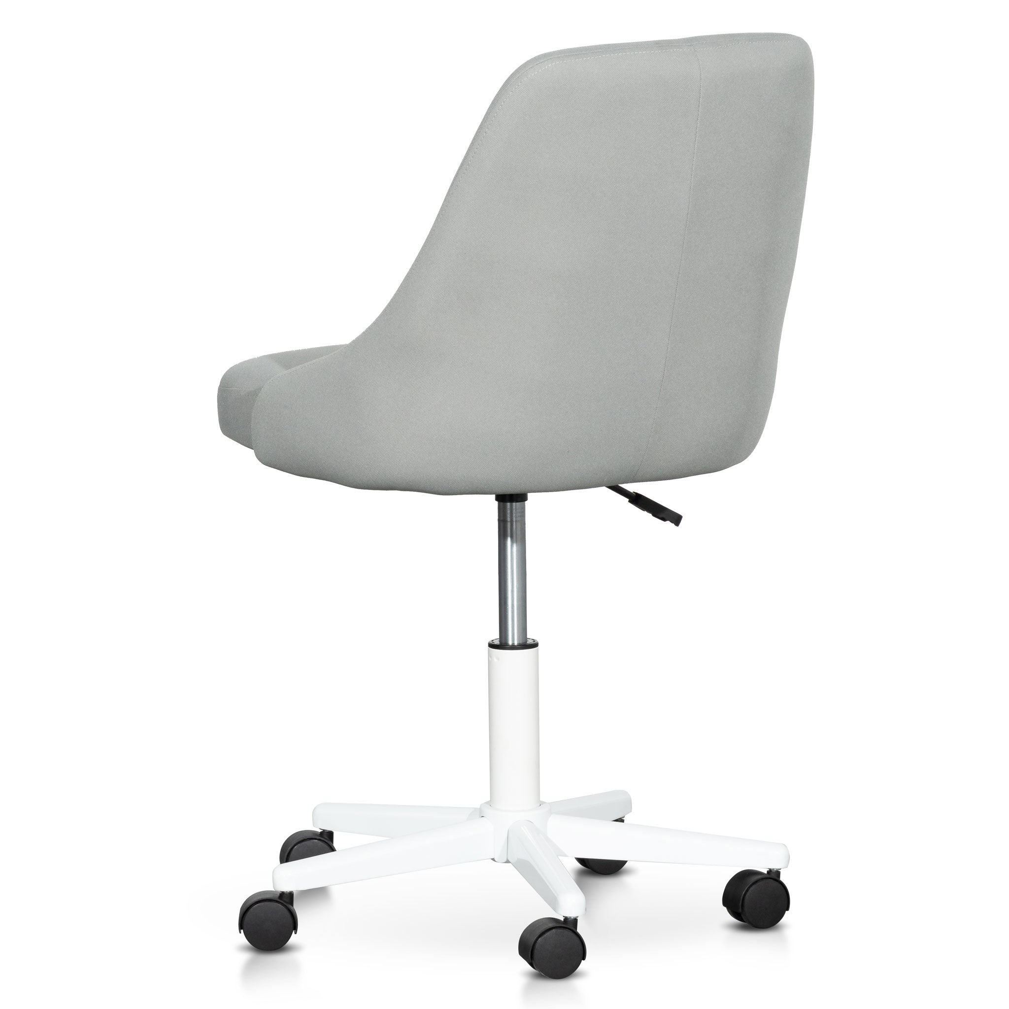 Ernesto Grey Fabric Office Chair - White Base