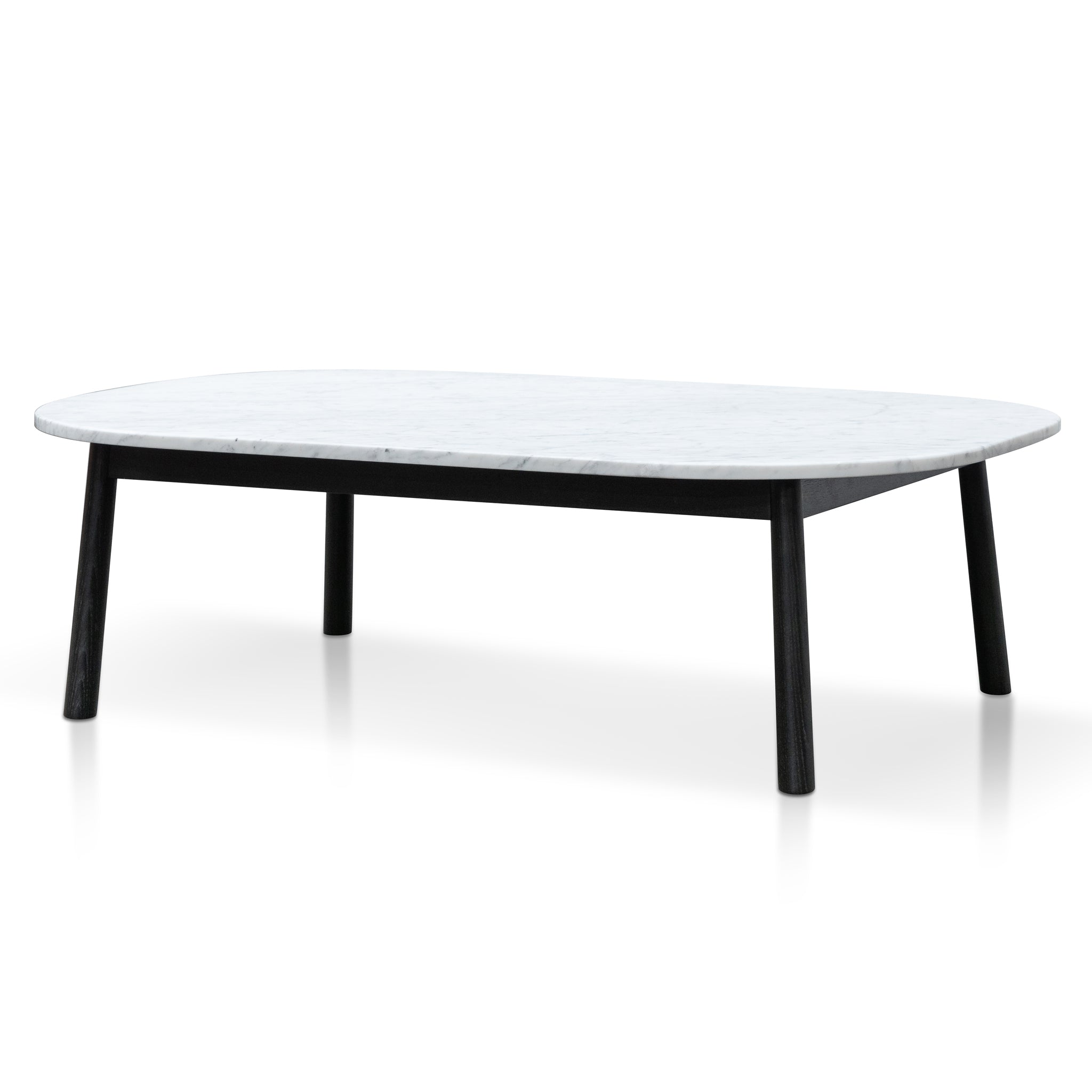 Hamilton 110cm Marble Coffee Table - Black Base