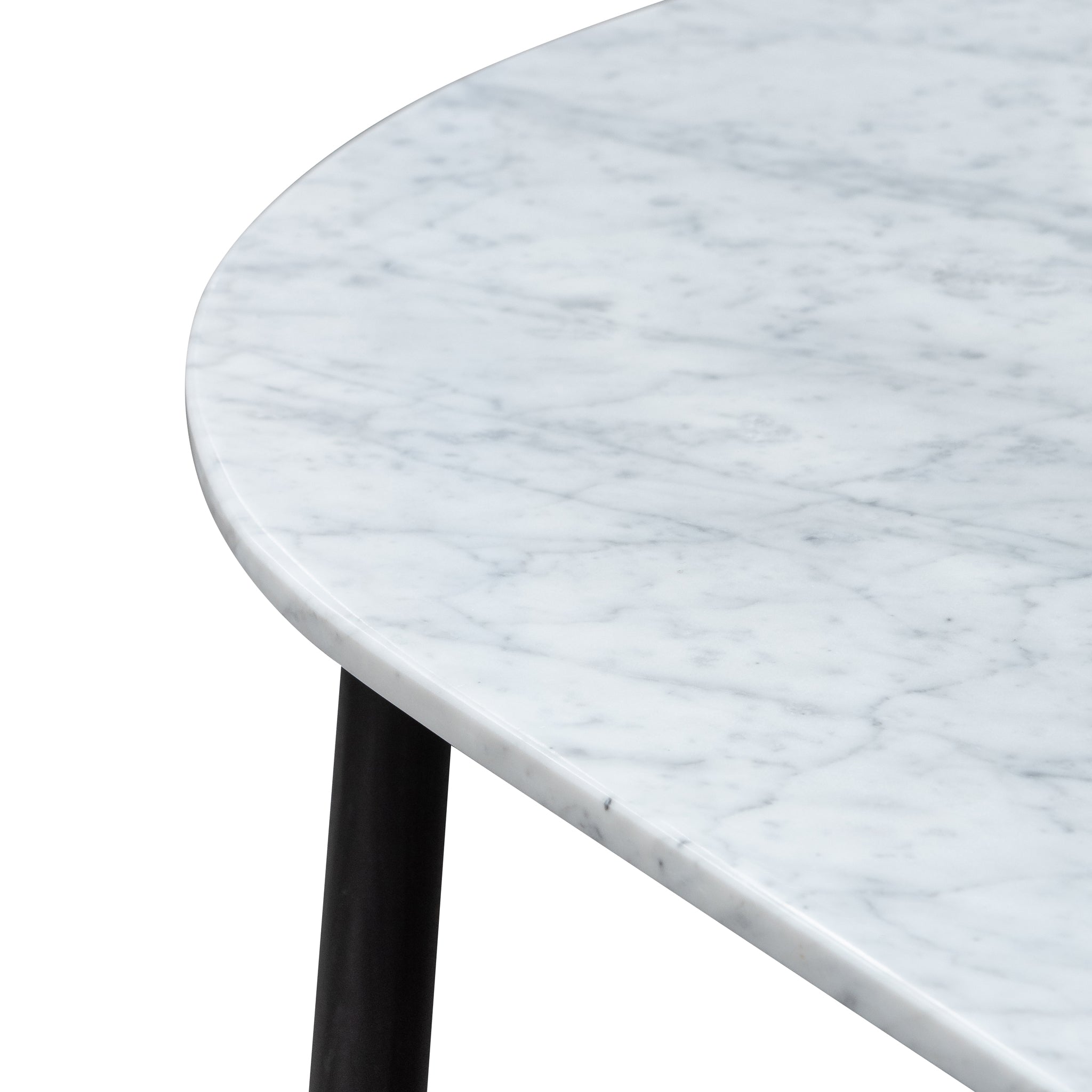 Hamilton 110cm Marble Coffee Table - Black Base