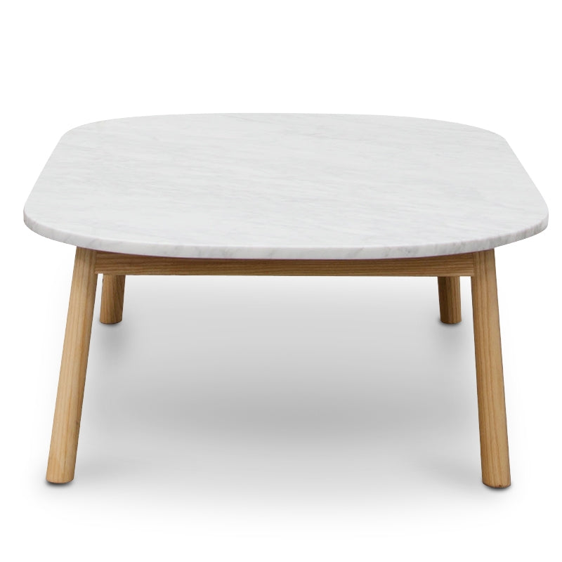 Hamilton 110cm Marble Coffee Table - Natural Base