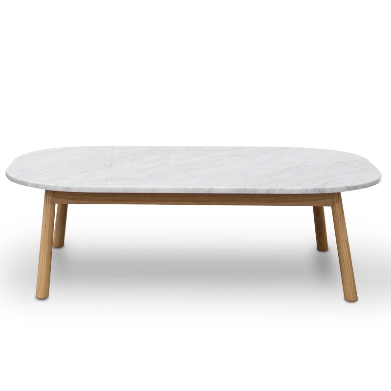 Hamilton 110cm Marble Coffee Table - Natural Base