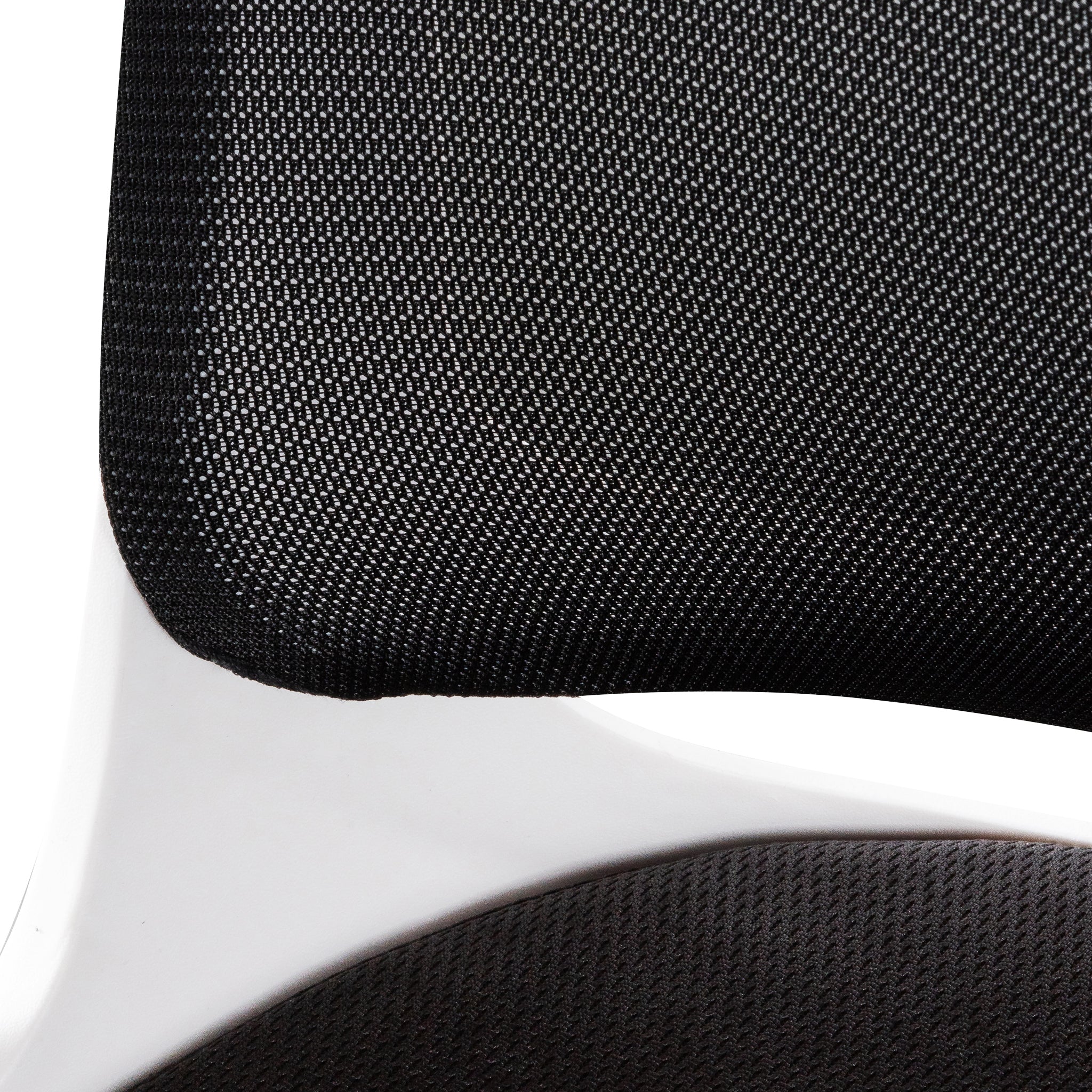 Heston Black Office Chair - White Arm and Base