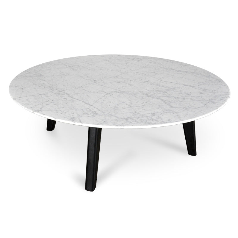 Hunter 100cm Marble Coffee Table - Black