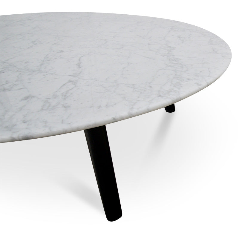 Hunter 100cm Marble Coffee Table - Black