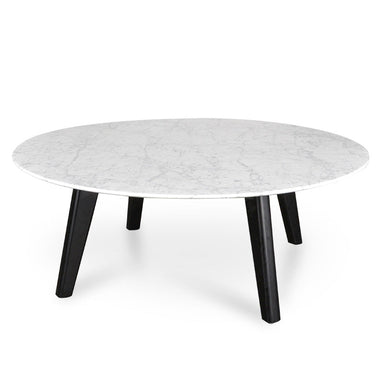 Hunter 100cm Marble Coffee Table - Black