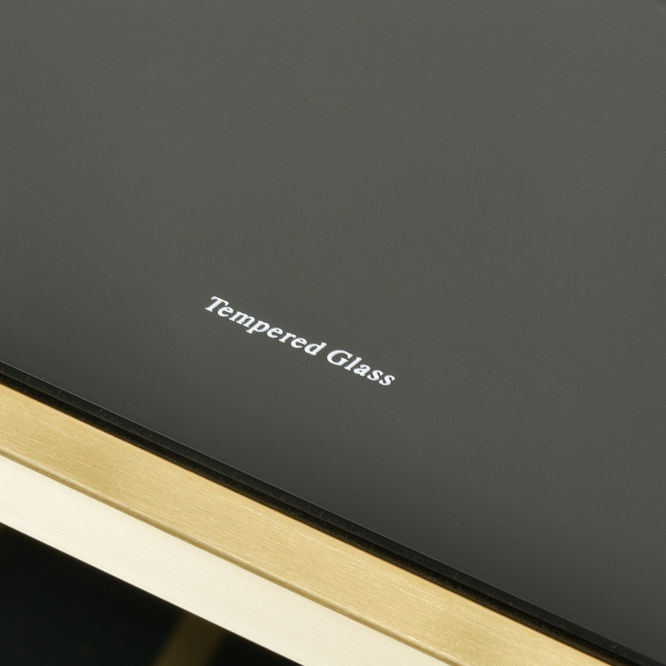 Aspen Bar Cart - Tempered Glass - Gold Base