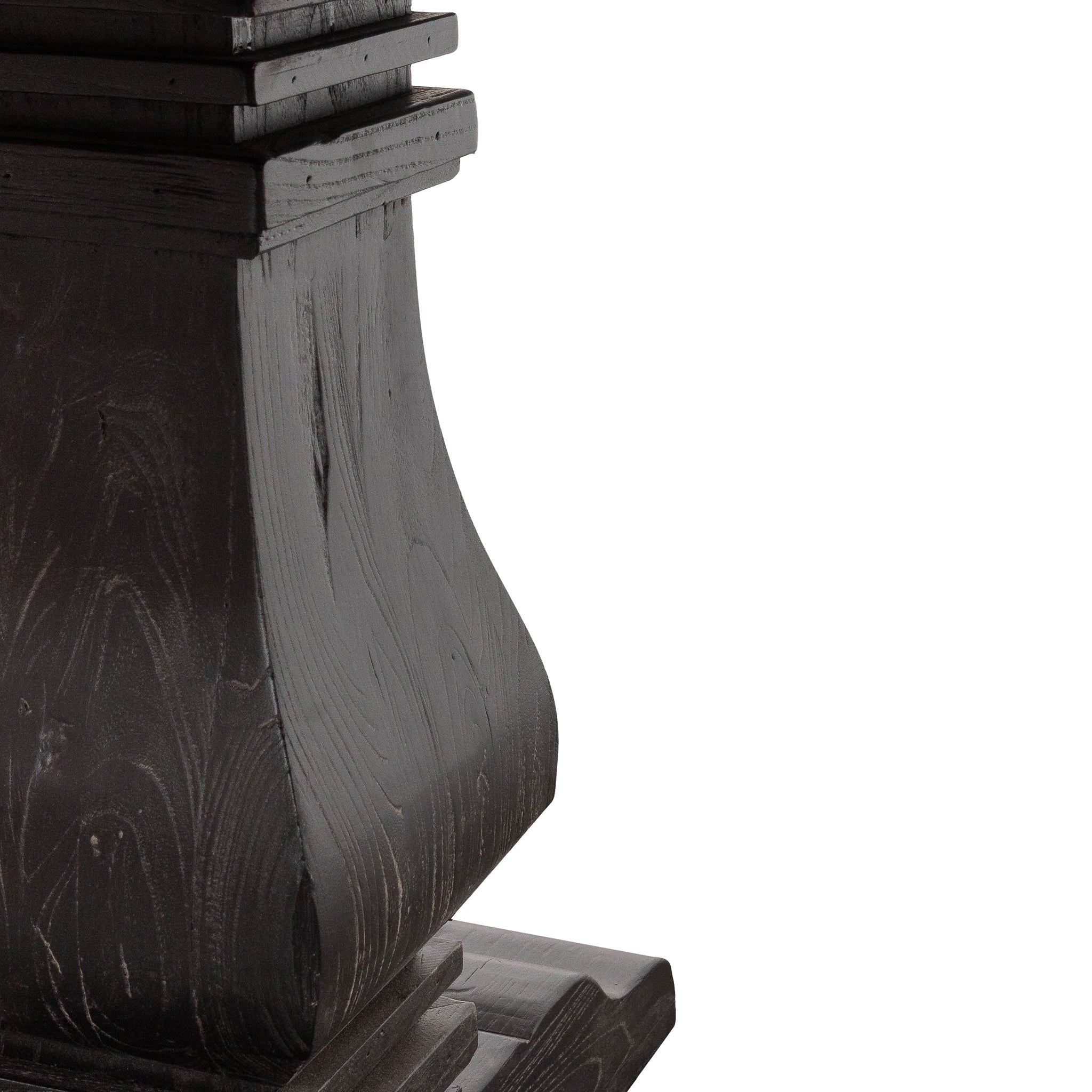 CDT6067 Natural Wooden Round Dining Table - Black Base