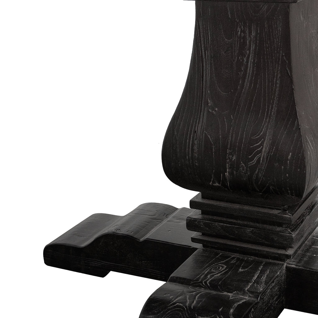 CDT6067 Natural Wooden Round Dining Table - Black Base