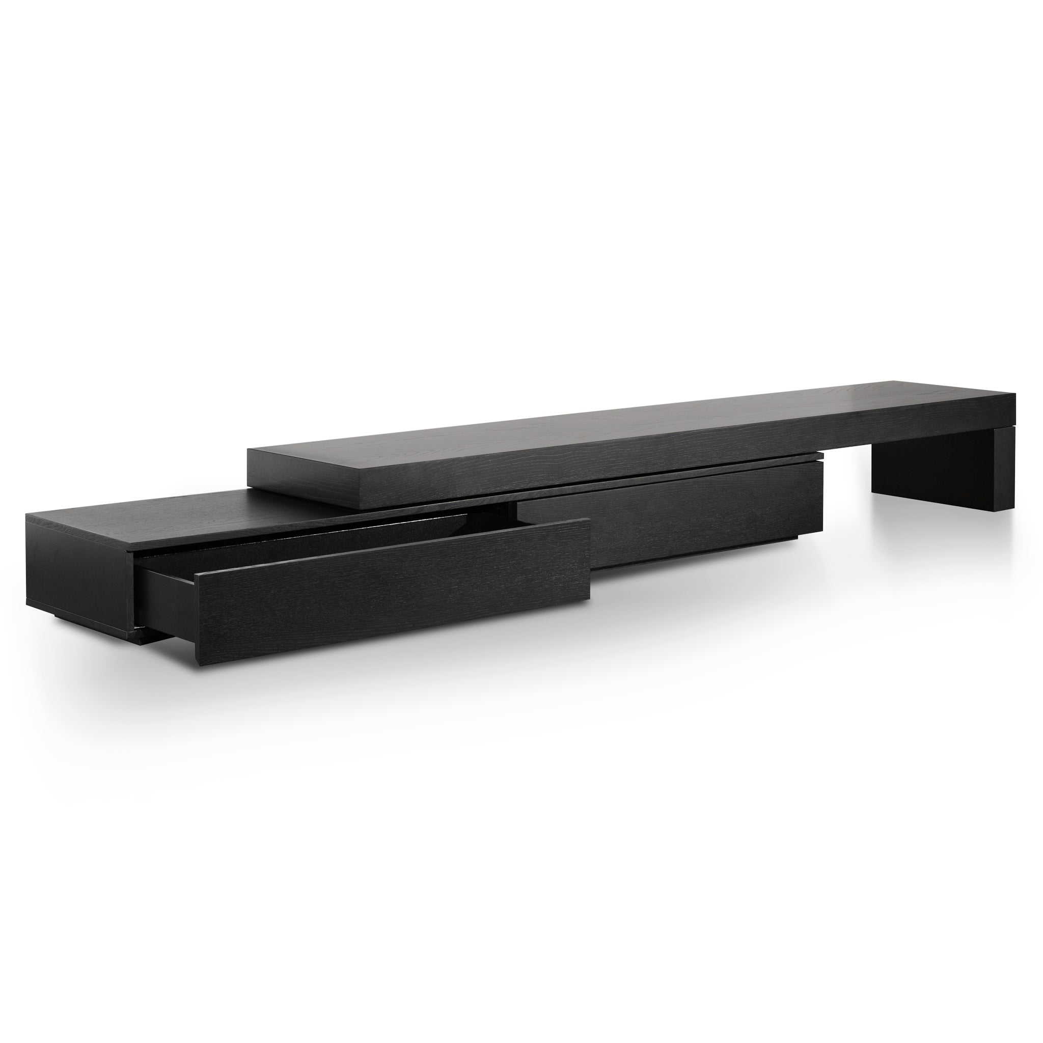 Katherine Extendable Entertainment TV Unit - Black Oak