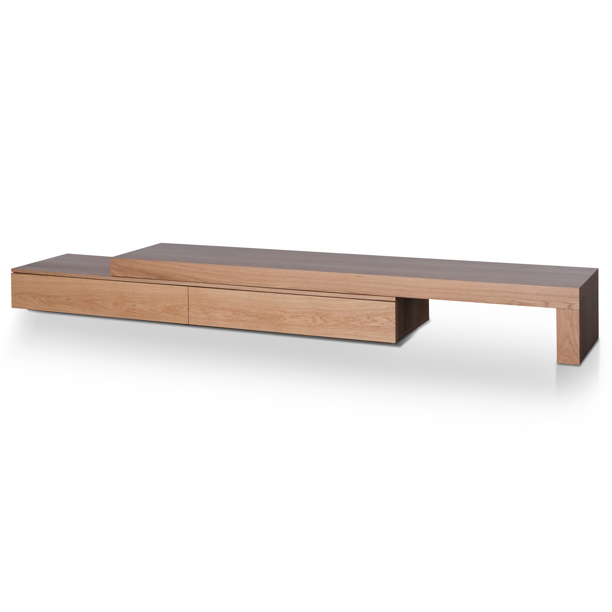 Katherine Extendable TV Entertainment Unit - Natural Oak