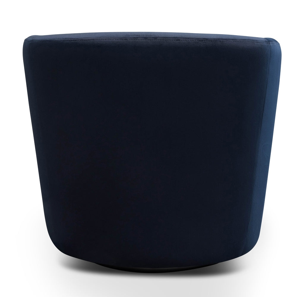 Swivel Lounge Chair - Navy Velvet