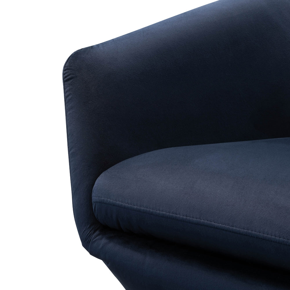 Swivel Lounge Chair - Navy Velvet