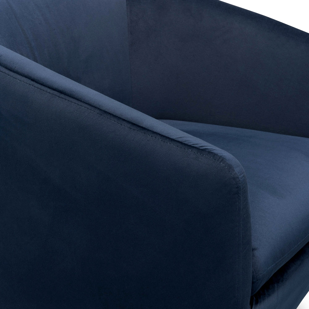 Swivel Lounge Chair - Navy Velvet