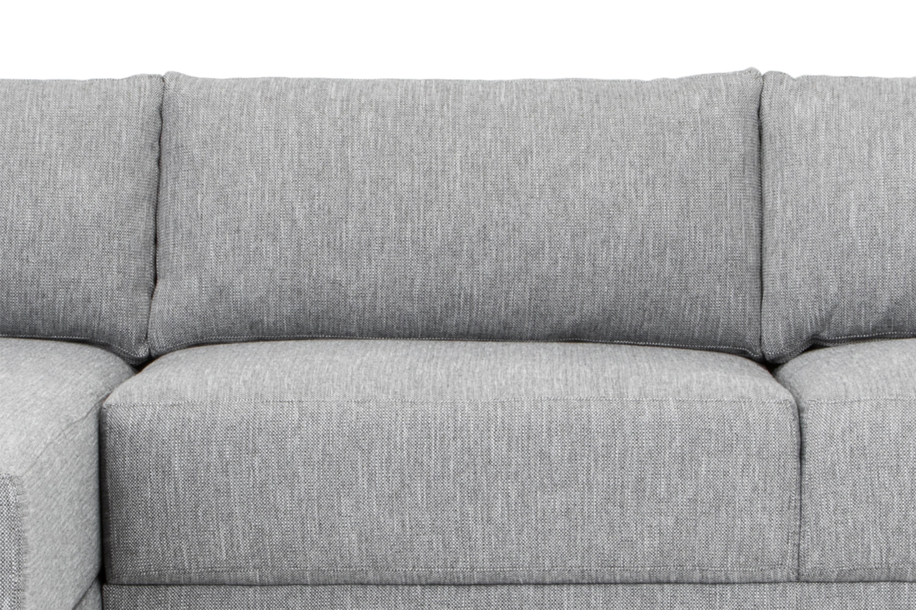 Troy 3 Seater Left Chaise Sofa - Graphite Grey