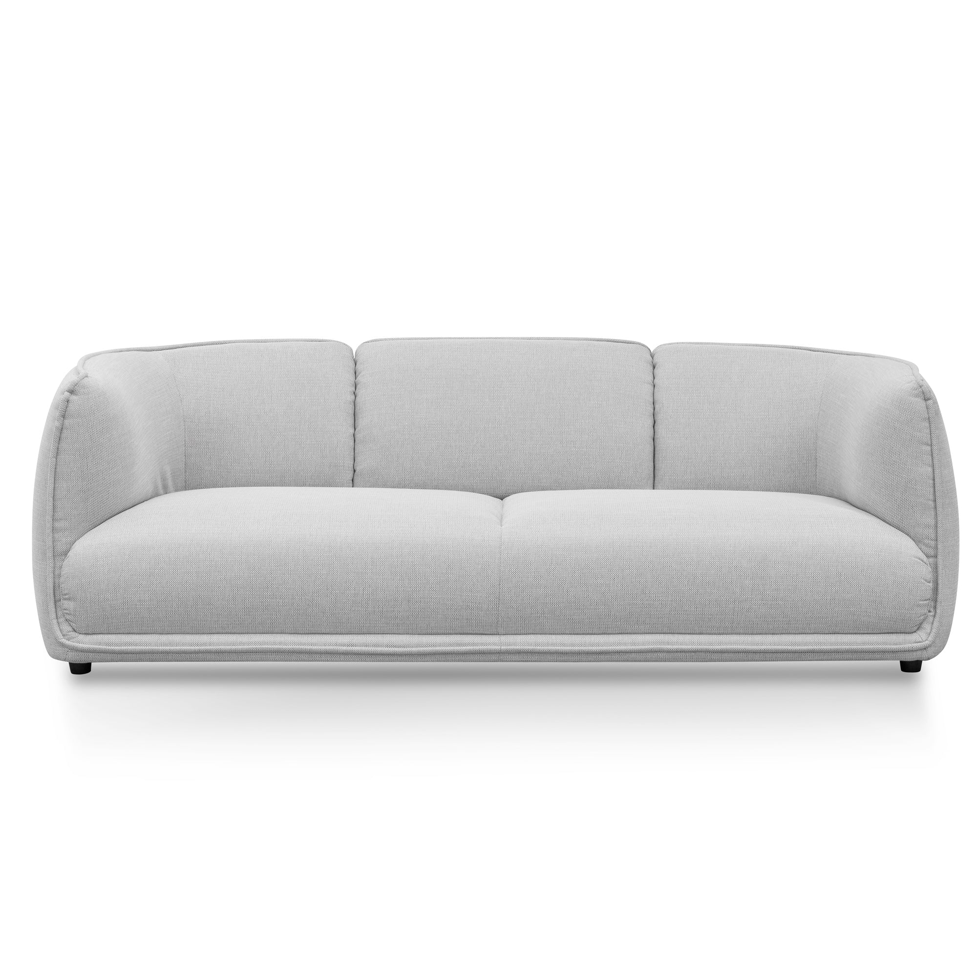 Light Texture Grey 3 Seater Fabric Sofa