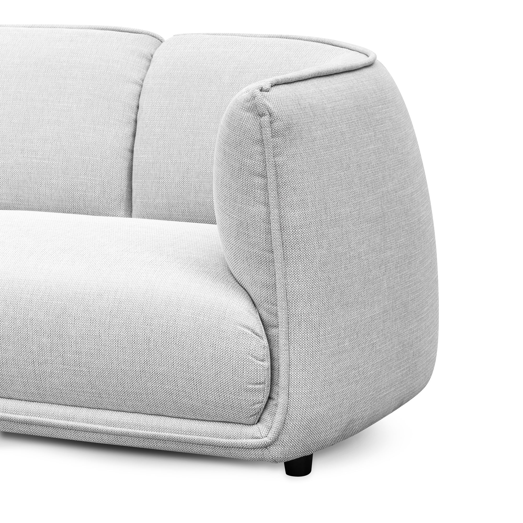 Light Texture Grey 3 Seater Fabric Sofa