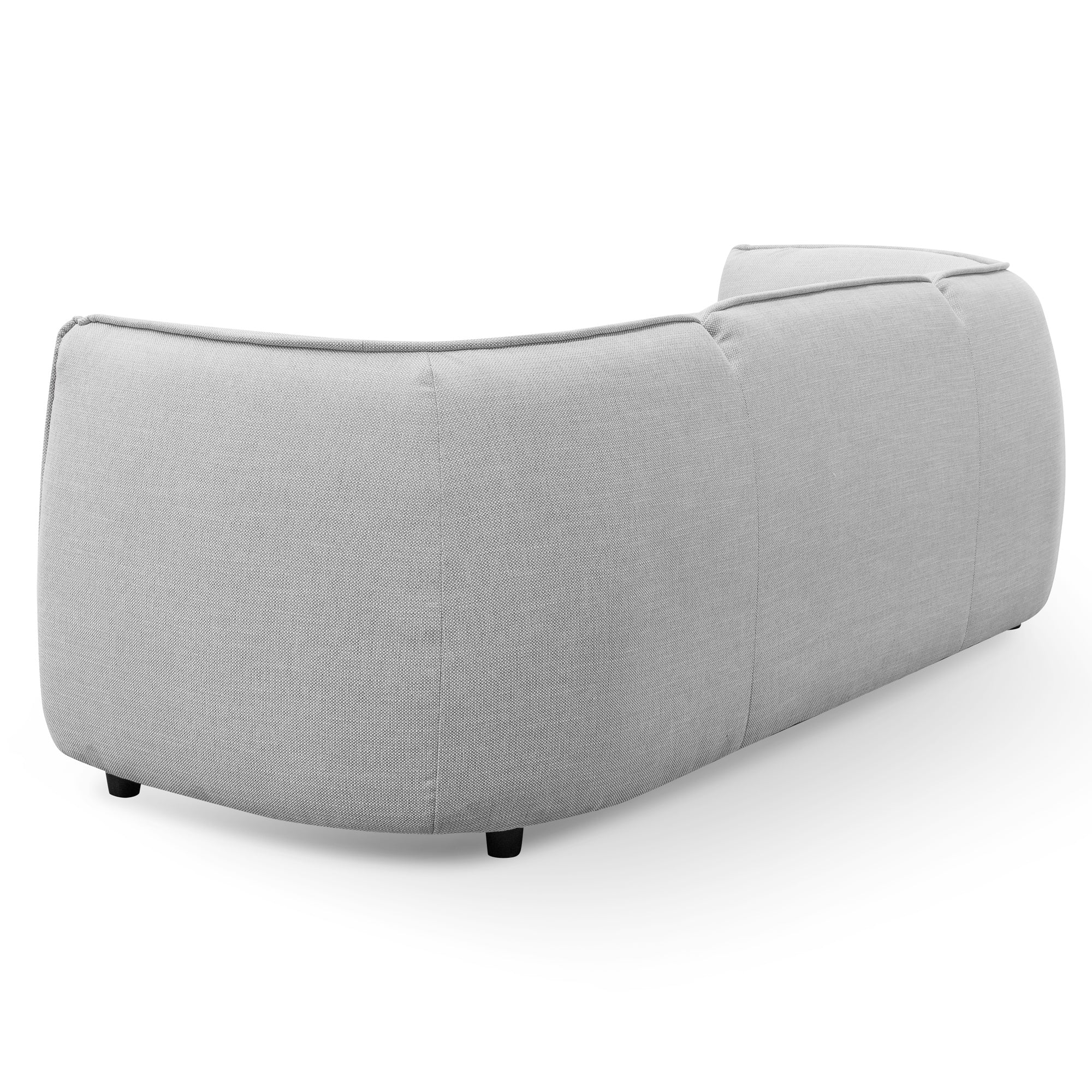 Light Texture Grey 3 Seater Fabric Sofa