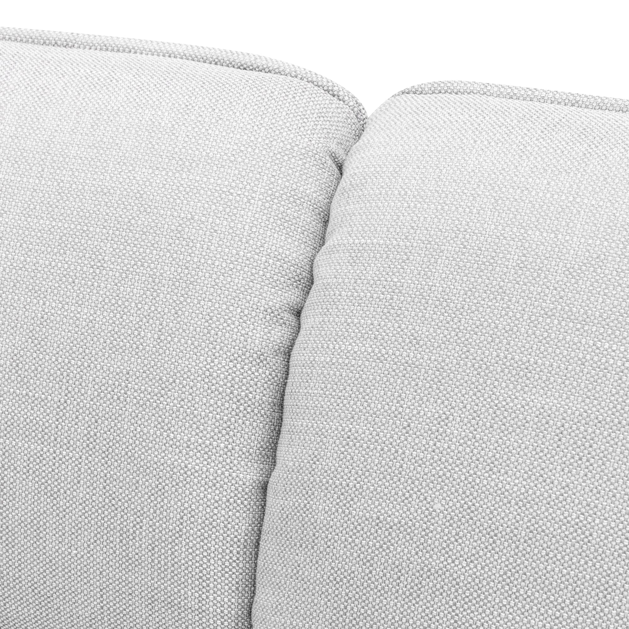 Light Texture Grey 3 Seater Fabric Sofa