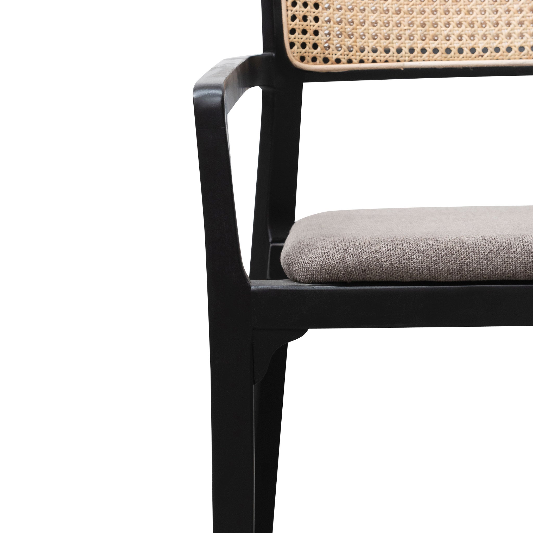 Madeline Fabric Armchair - Caramel Grey