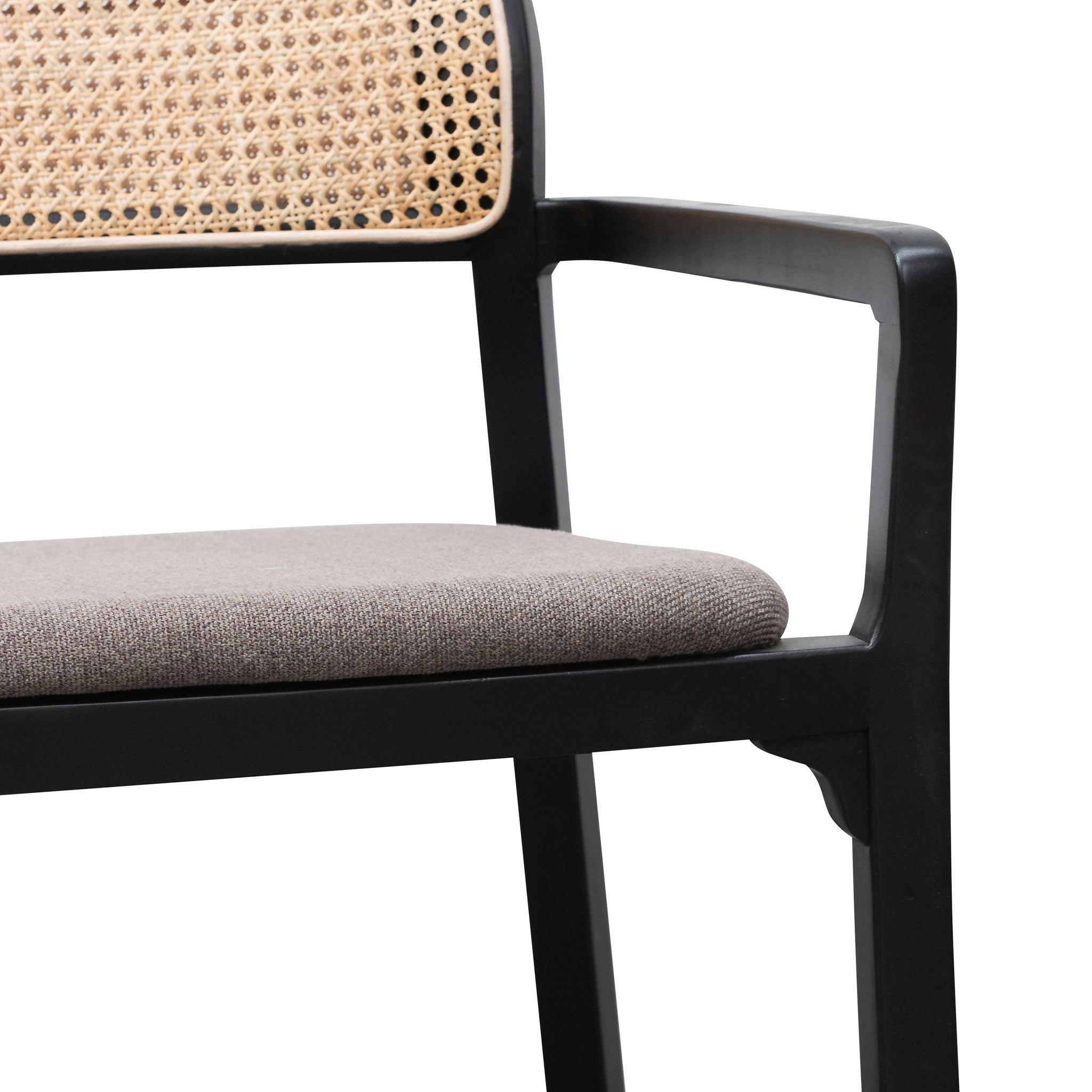 Madeline Fabric Armchair - Caramel Grey