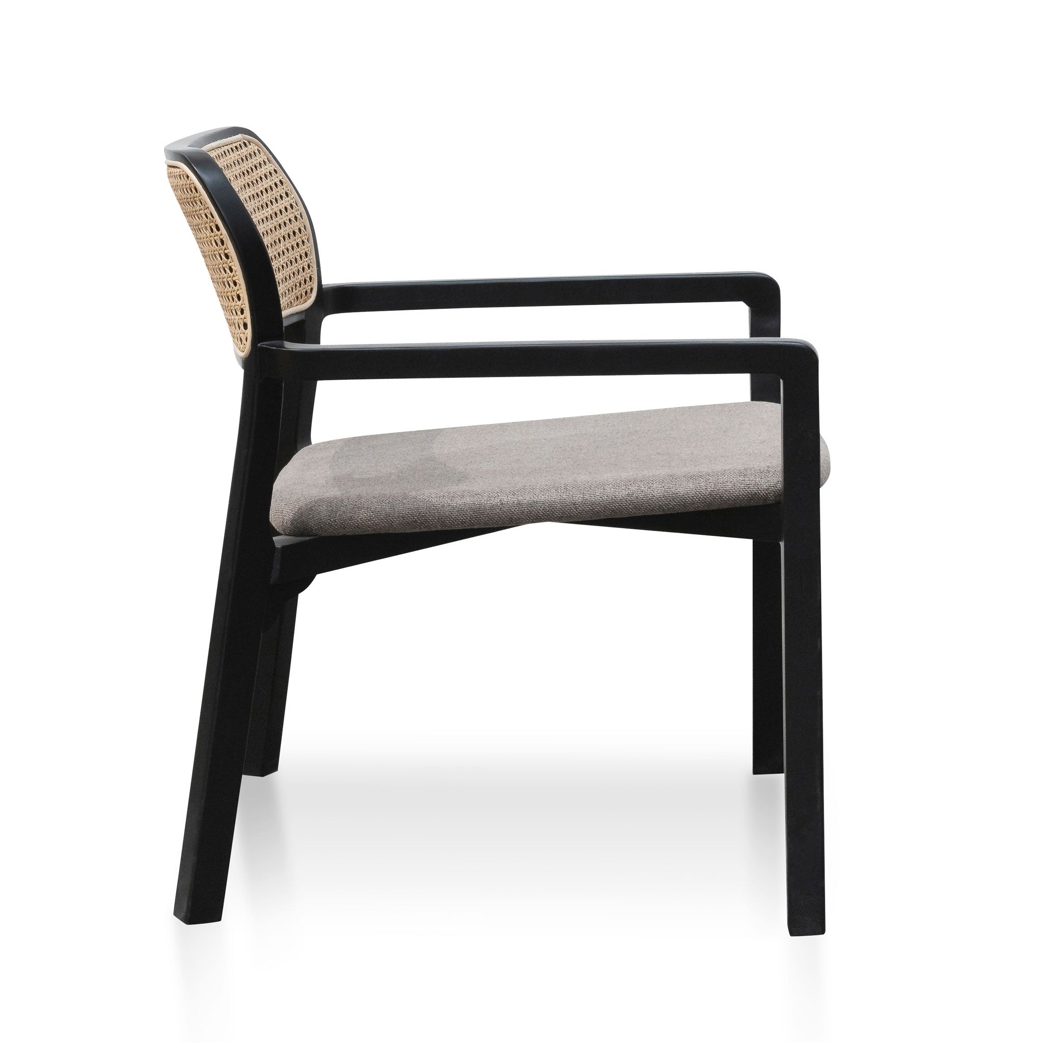 Madeline Fabric Armchair - Caramel Grey