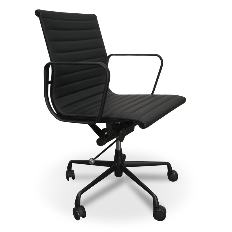 Dexter Leather Office Chair - Full Black