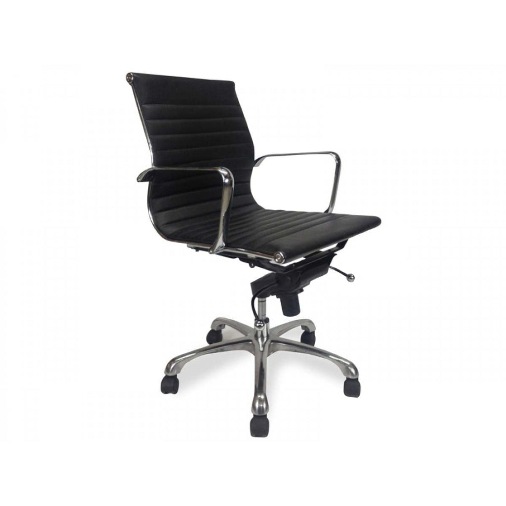 Leather Office Chair - Black