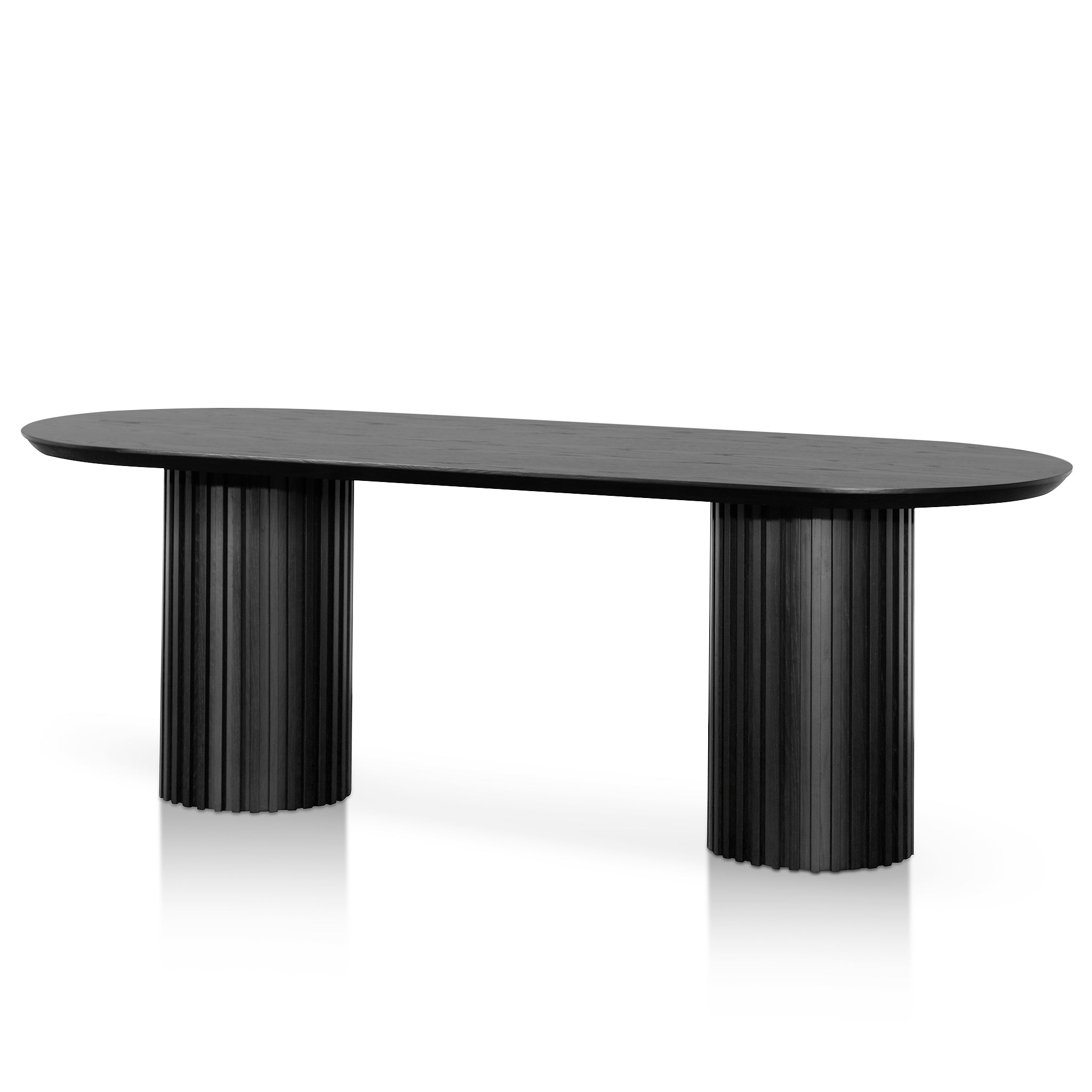 Marty 2.2m Wooden Dining Table - Black Oak