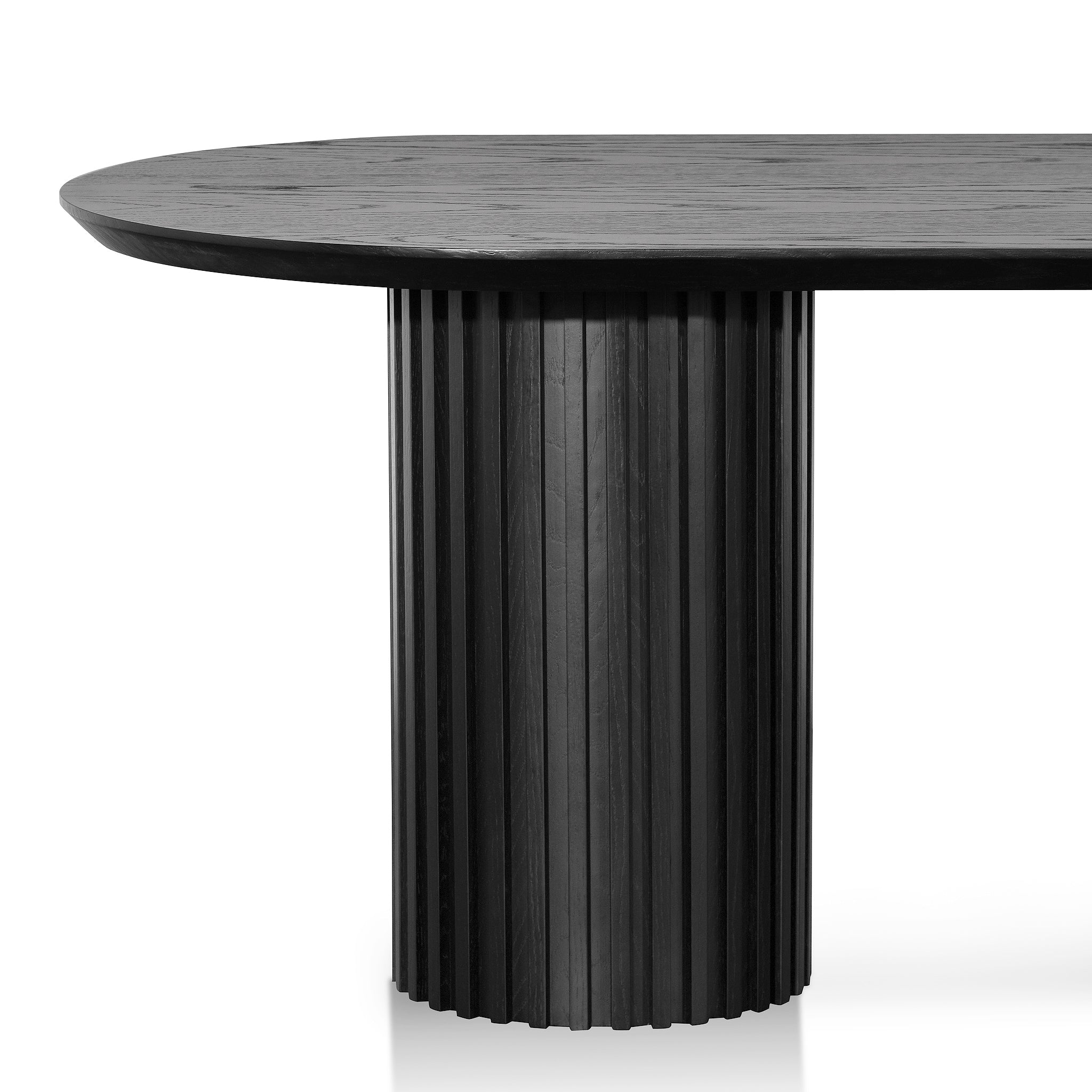 Marty 2.2m Wooden Dining Table - Black Oak