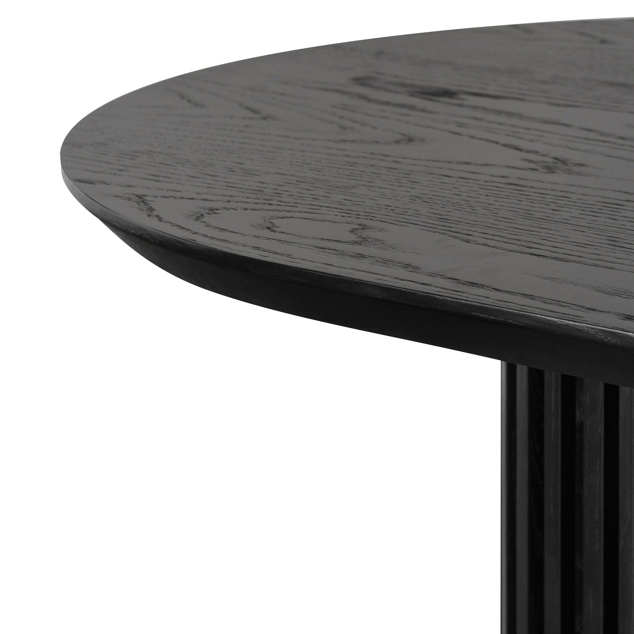 Marty 2.2m Wooden Dining Table - Black Oak