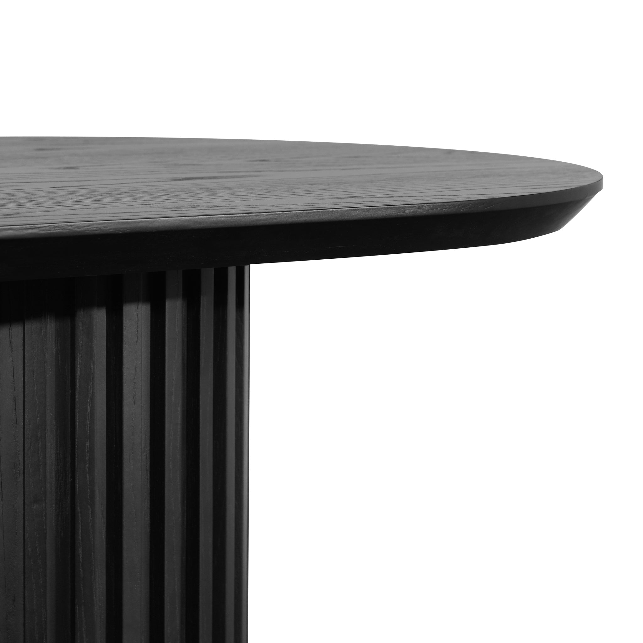 Marty 2.2m Wooden Dining Table - Black Oak