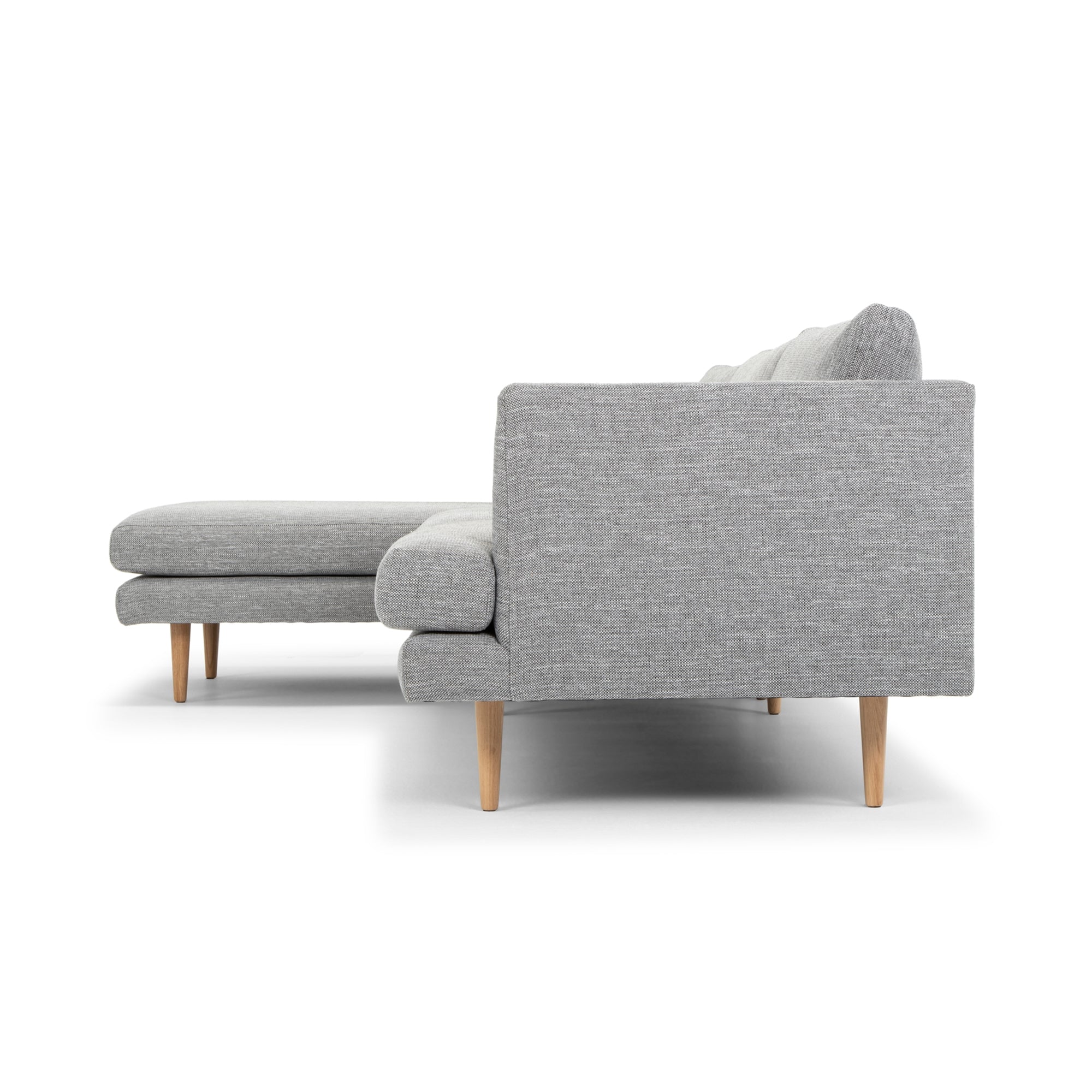 Denmark Seater With Left Chaise Sofa - Graphite Grey