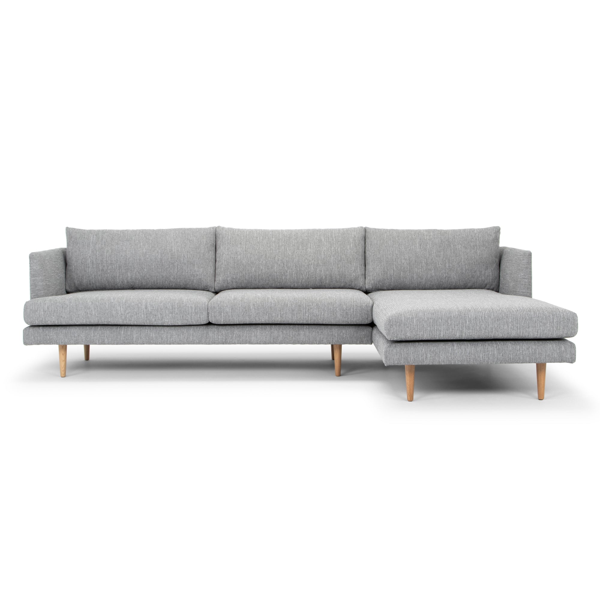 Denmark 3 Seater With Right Chaise Sofa - Graphite Grey