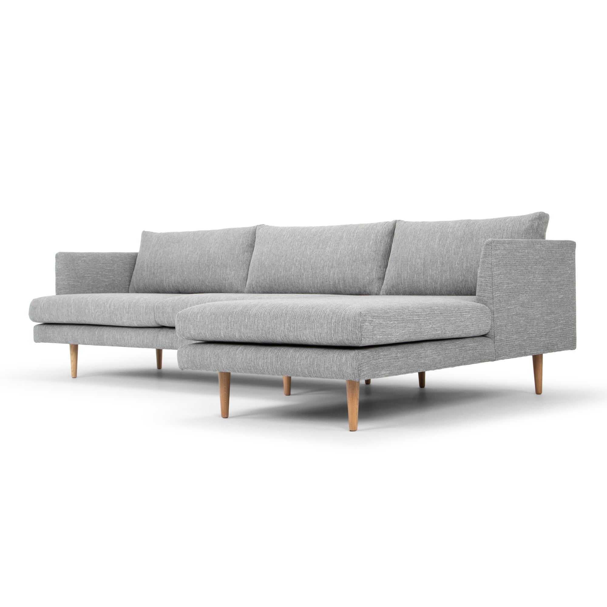 Denmark 3 Seater With Right Chaise Sofa - Graphite Grey