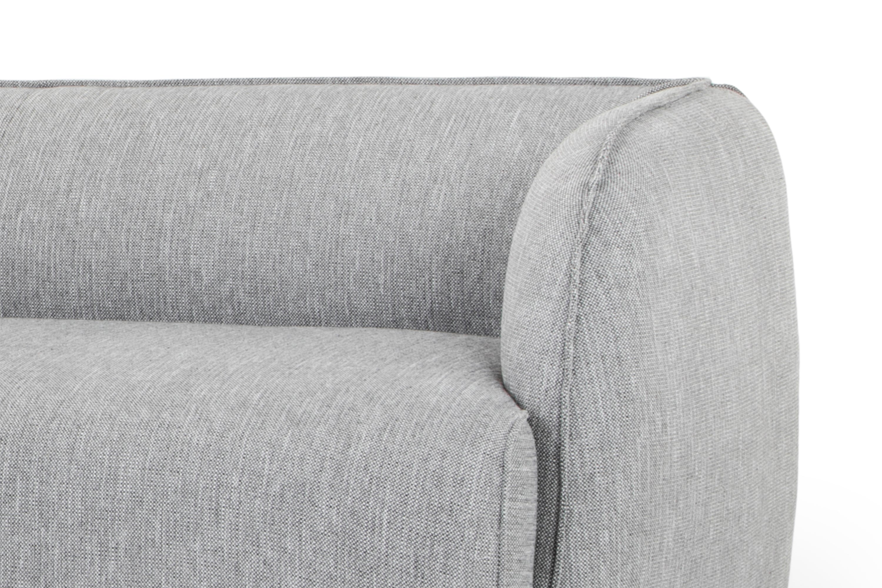 Troy 3 Seater Left Chaise Sofa - Graphite Grey
