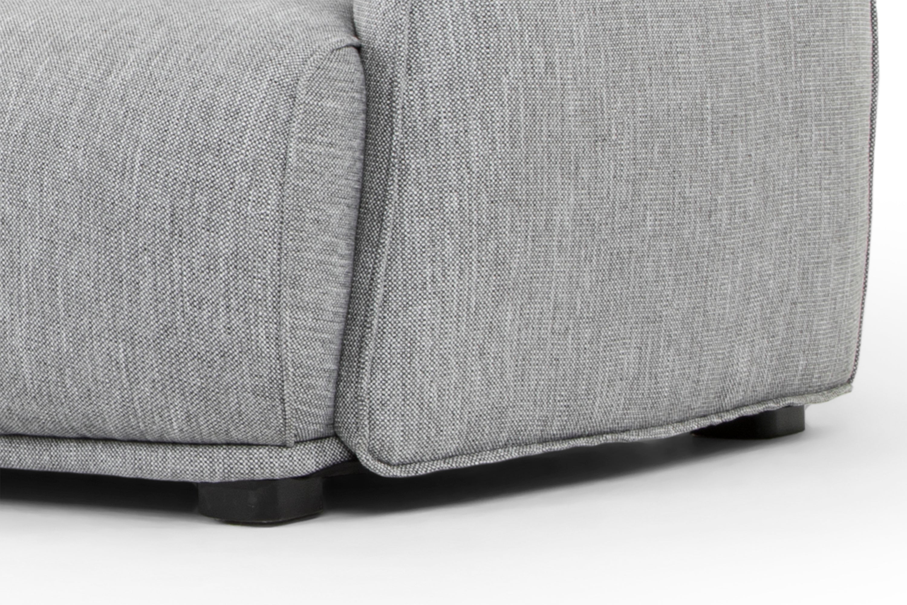 Troy 3 Seater Left Chaise Sofa - Graphite Grey