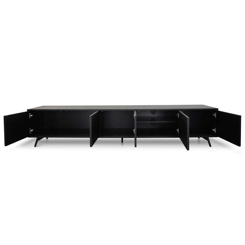 Nelson 2.4m Entertainment TV Unit - Black Oak