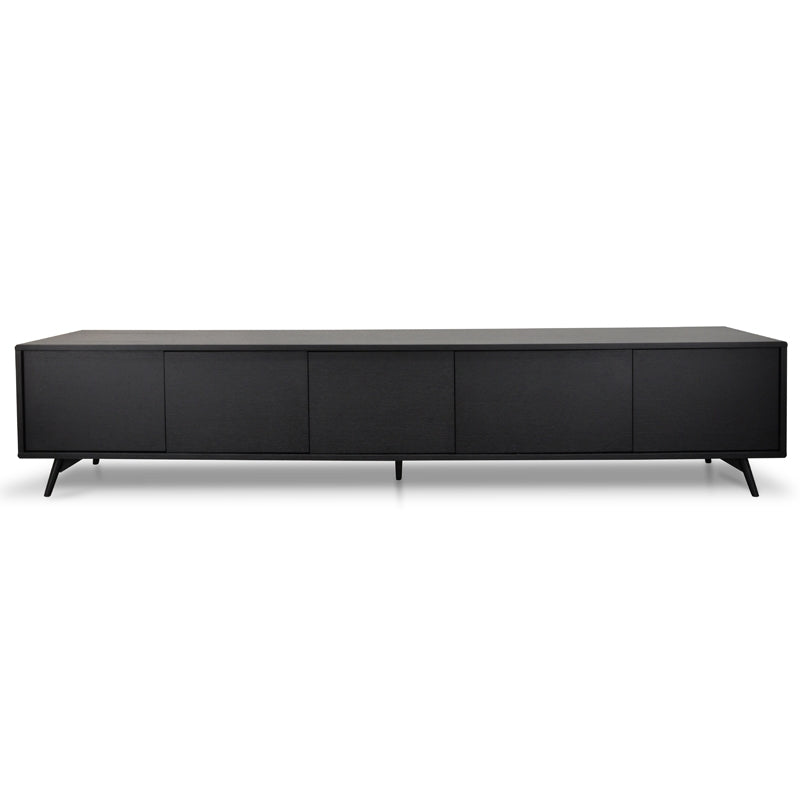 Nelson 2.4m Entertainment TV Unit - Black Oak