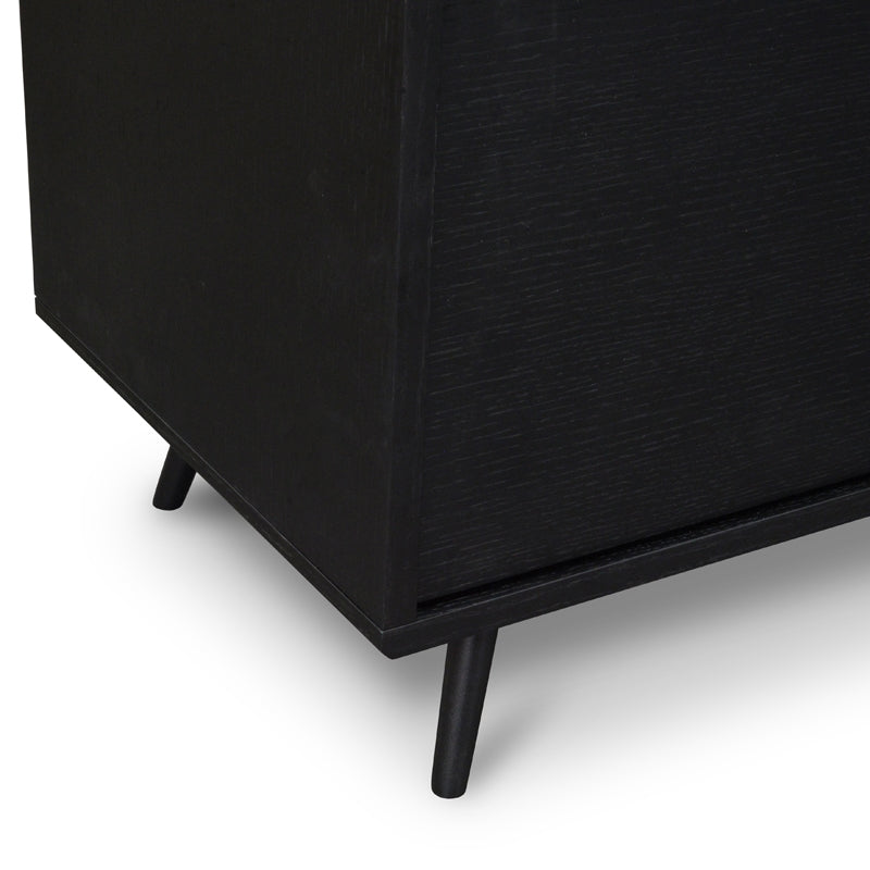 Nelson 2.4m Entertainment TV Unit - Black Oak