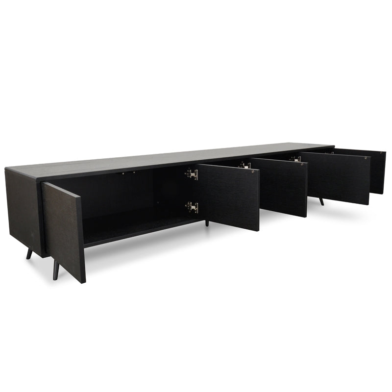 Nelson 2.4m Entertainment TV Unit - Black Oak