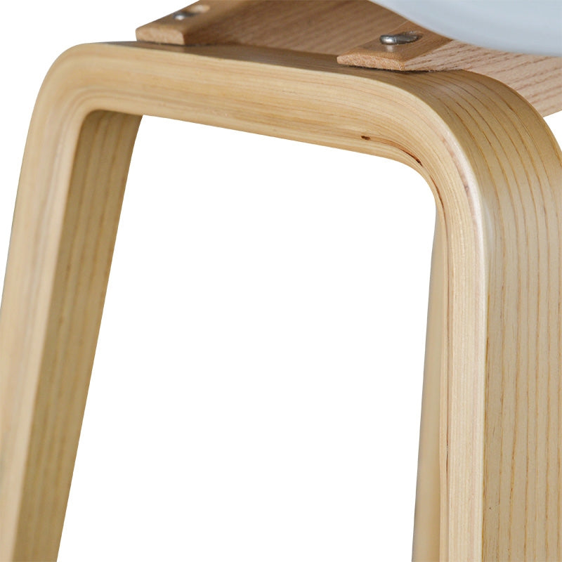 Rachel 65cm Bar Stool in White And Natural