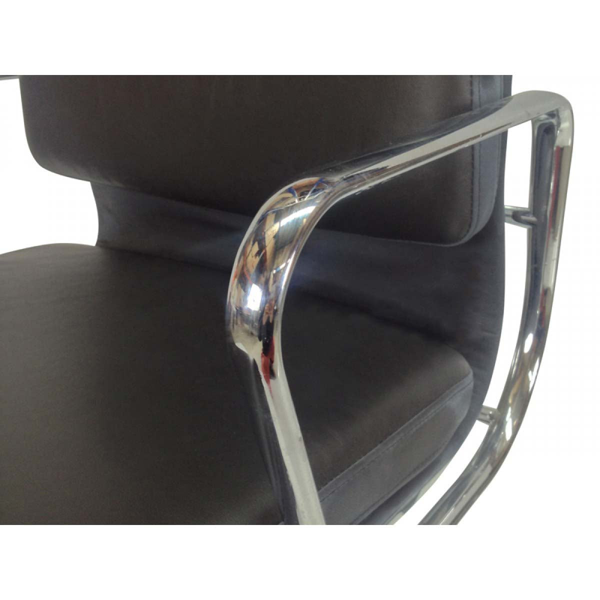 Eames Low Back Office Chair - Black Leather
