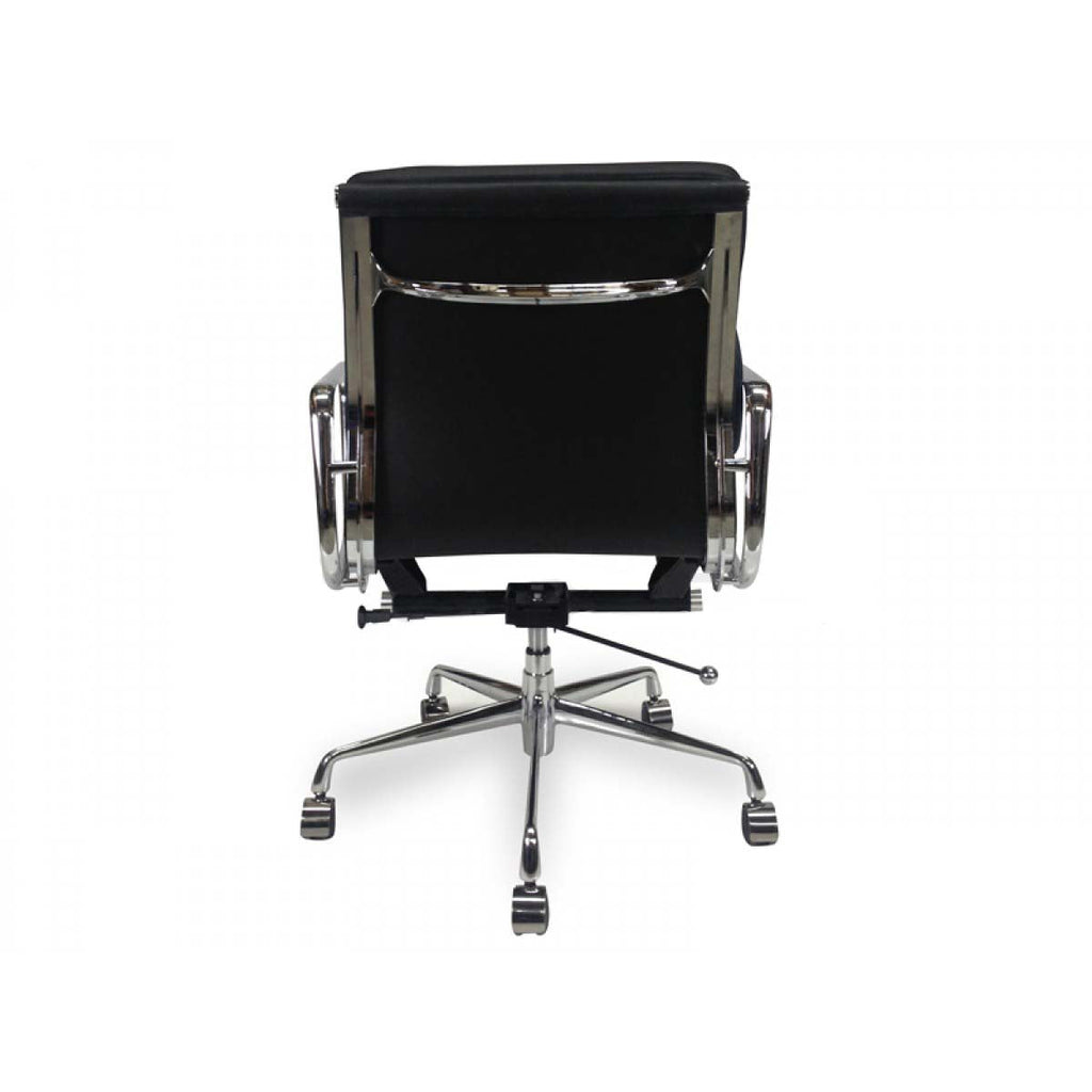 Eames Low Back Office Chair - Black Leather