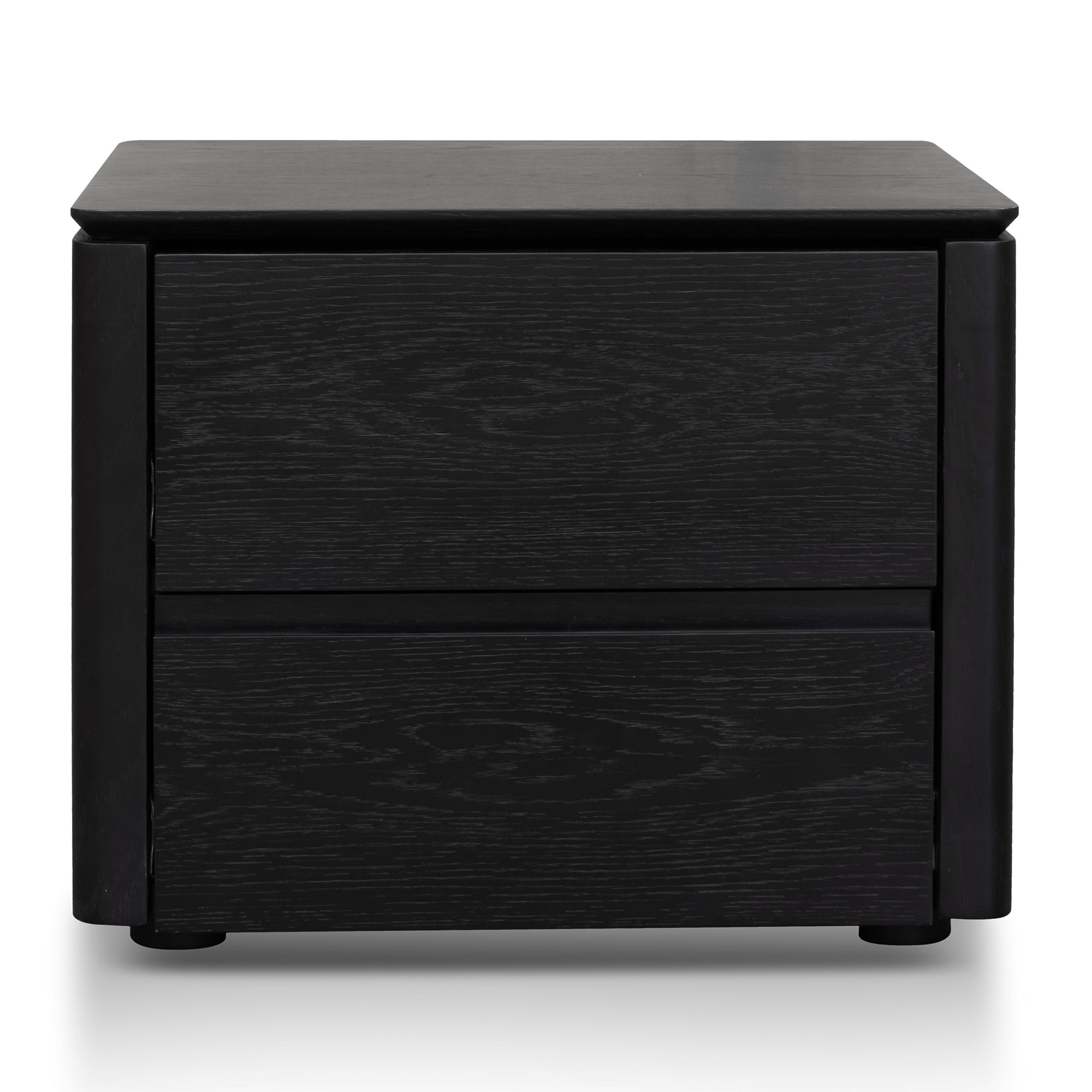 Black Oak Veneer Bedside Table