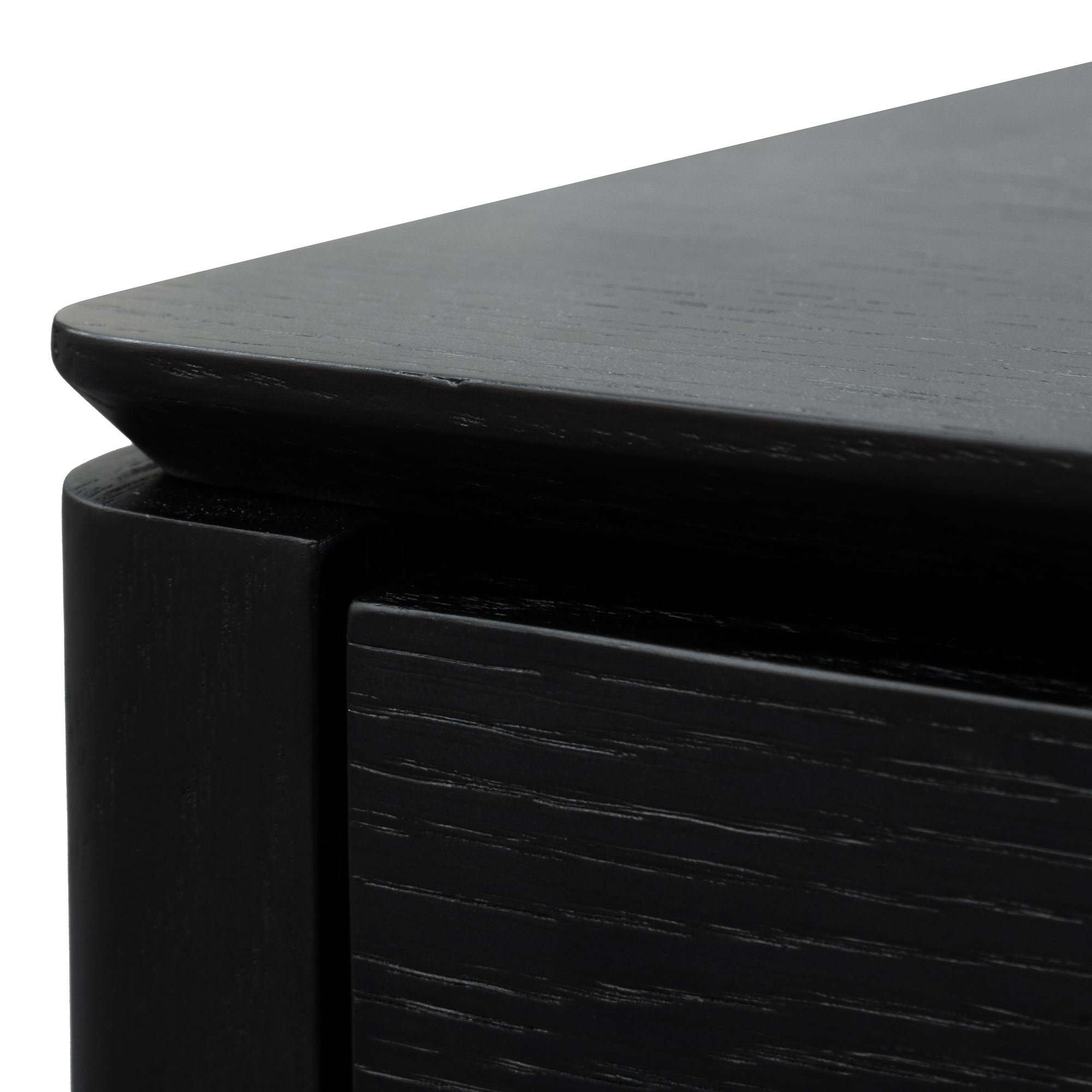 Black Oak Veneer Bedside Table