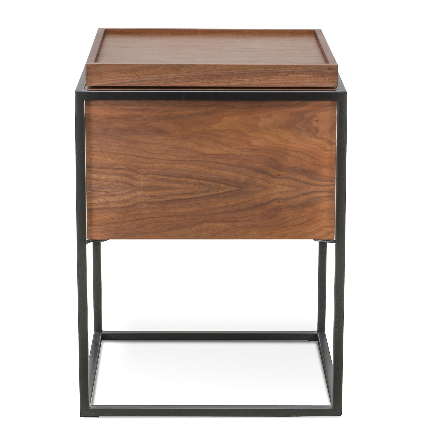 Cane Walnut Oak Side Table