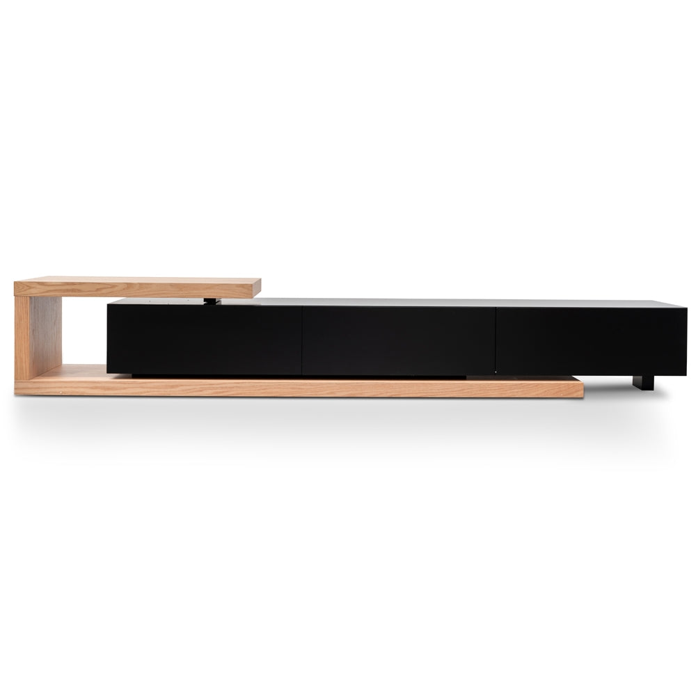Extendable 2.4m Entertainment TV Unit - Natural Oak