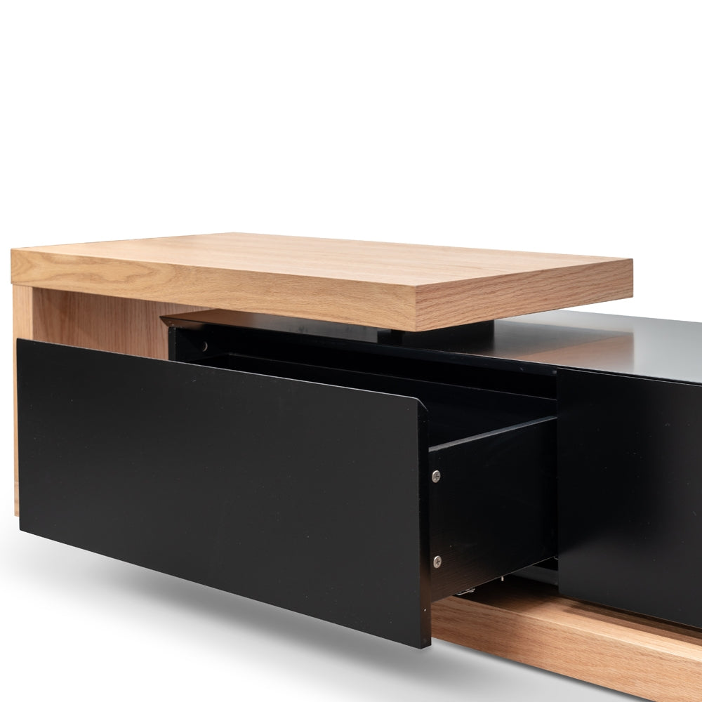 Extendable 2.4m Entertainment TV Unit - Natural Oak