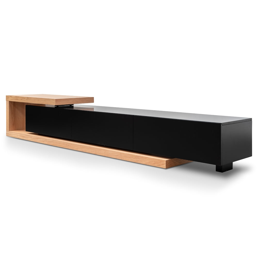 Extendable 2.4m Entertainment TV Unit - Natural Oak